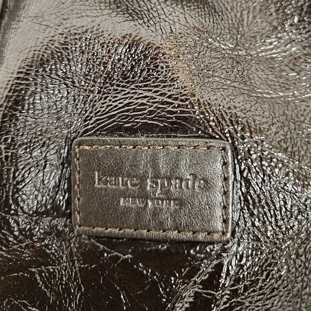 Kate Spade Wrinkled Leather Diaper Bag in Dark Hickory Brown